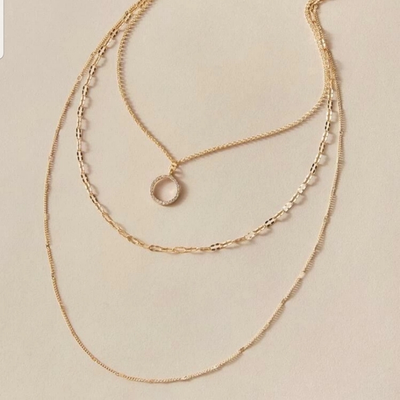 *Dorothy* Layered Rhinestone Necklace - Picture 2 of 4